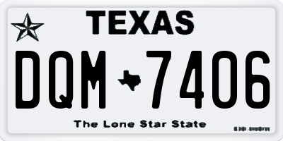 TX license plate DQM7406