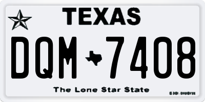TX license plate DQM7408