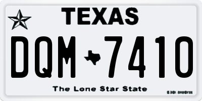 TX license plate DQM7410