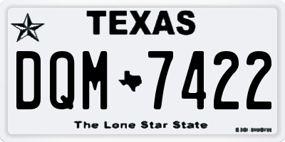 TX license plate DQM7422