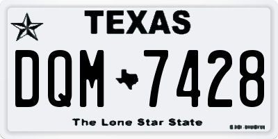 TX license plate DQM7428