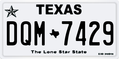 TX license plate DQM7429