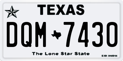 TX license plate DQM7430