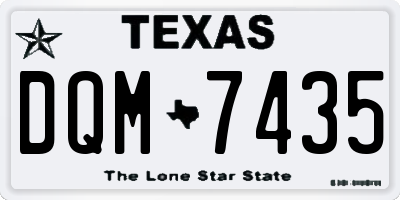 TX license plate DQM7435