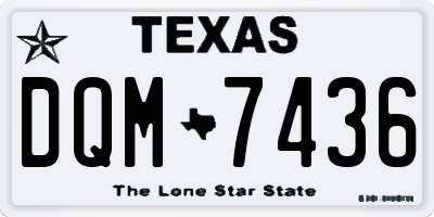TX license plate DQM7436