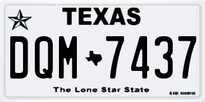 TX license plate DQM7437