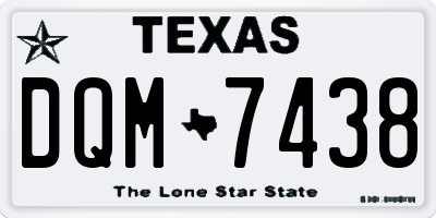 TX license plate DQM7438