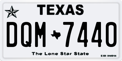 TX license plate DQM7440