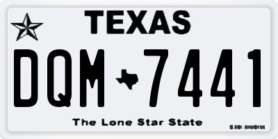 TX license plate DQM7441