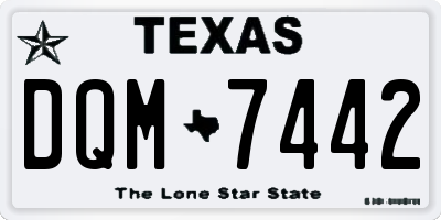 TX license plate DQM7442