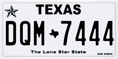 TX license plate DQM7444