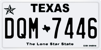 TX license plate DQM7446