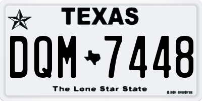 TX license plate DQM7448