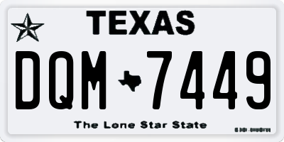 TX license plate DQM7449