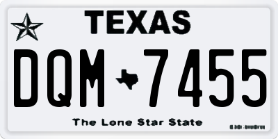 TX license plate DQM7455