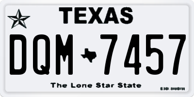 TX license plate DQM7457