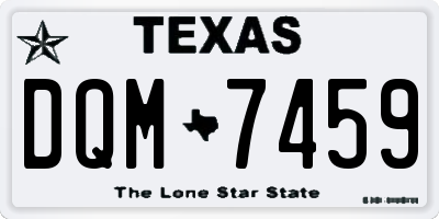 TX license plate DQM7459