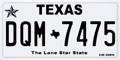 TX license plate DQM7475