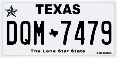 TX license plate DQM7479