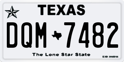 TX license plate DQM7482