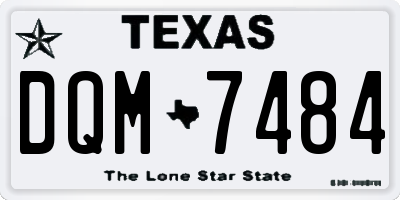 TX license plate DQM7484