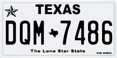 TX license plate DQM7486