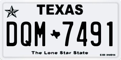 TX license plate DQM7491
