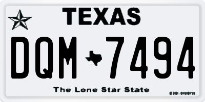 TX license plate DQM7494