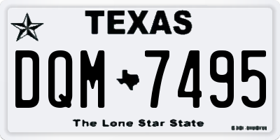 TX license plate DQM7495