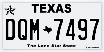 TX license plate DQM7497