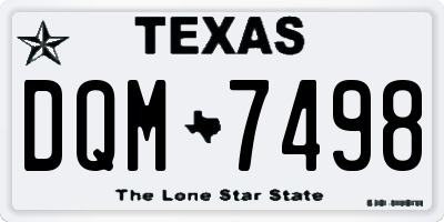 TX license plate DQM7498