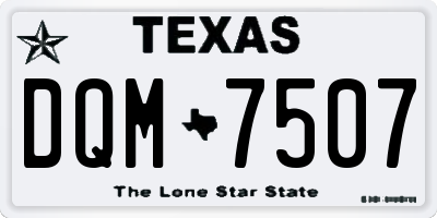 TX license plate DQM7507
