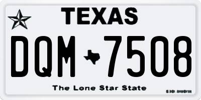 TX license plate DQM7508
