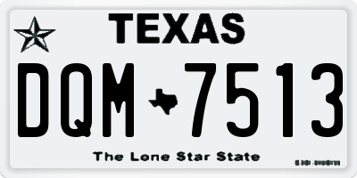 TX license plate DQM7513