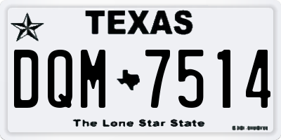 TX license plate DQM7514