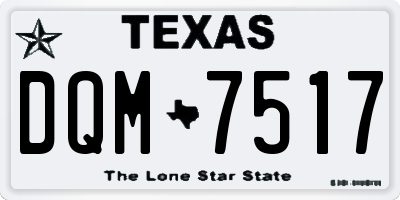 TX license plate DQM7517