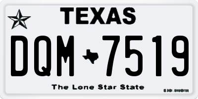 TX license plate DQM7519