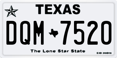 TX license plate DQM7520