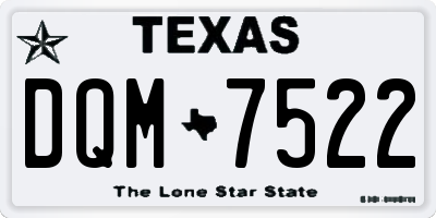 TX license plate DQM7522
