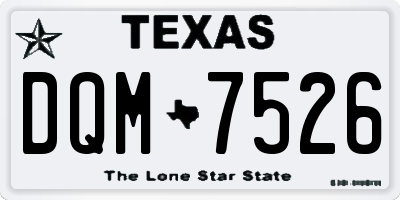 TX license plate DQM7526