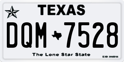 TX license plate DQM7528