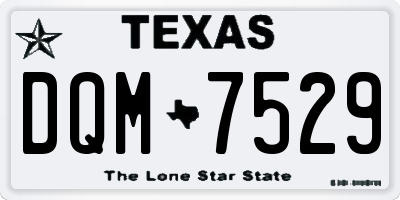 TX license plate DQM7529
