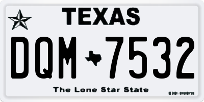 TX license plate DQM7532
