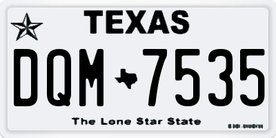 TX license plate DQM7535