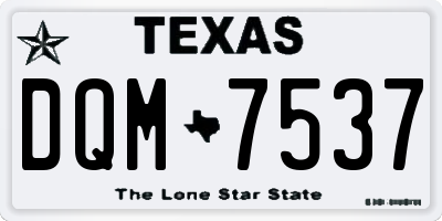 TX license plate DQM7537