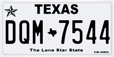 TX license plate DQM7544