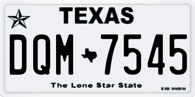 TX license plate DQM7545