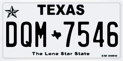TX license plate DQM7546
