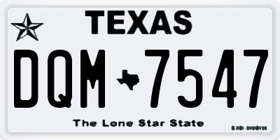 TX license plate DQM7547