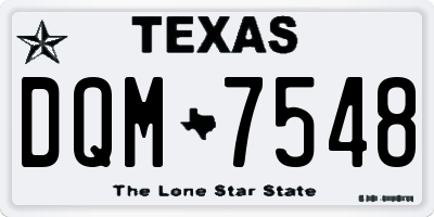 TX license plate DQM7548